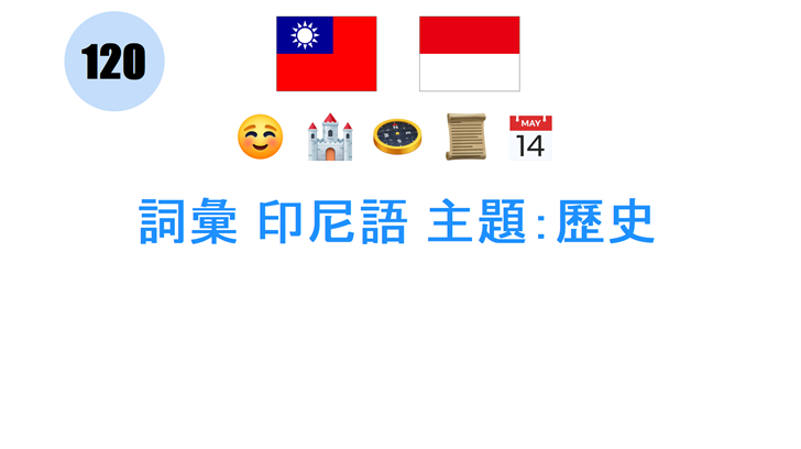 詞彙 印尼語 主題：歷史